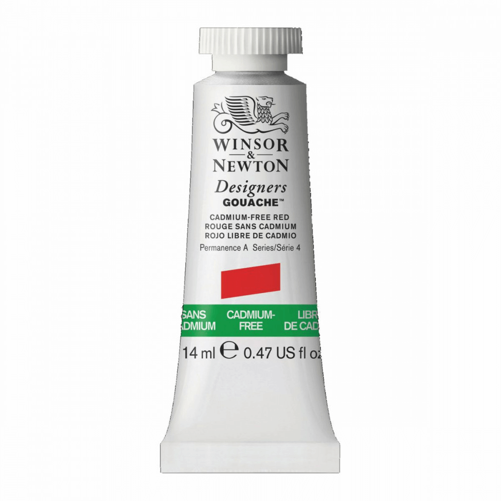 Tinta Guache Winsor & Newton Designers 14ml S4 901 Cadmium Free Red